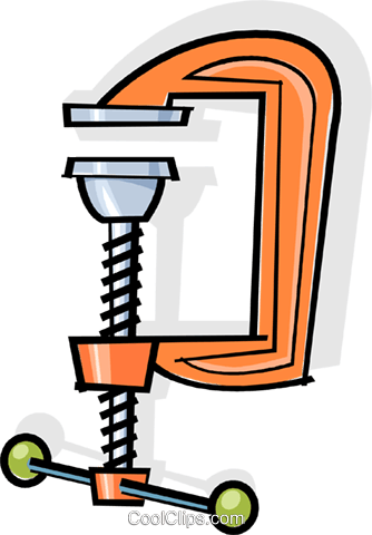 C-clamp Royalty Free Vector Clip Art Illustration - C Clamp Clipart (334x480)