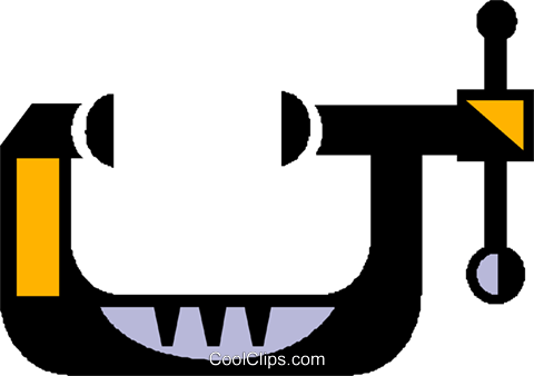 C Clamp Royalty Free Vector Clip Art Illustration - C Clamp Royalty Free Vector Clip Art Illustration (480x338)