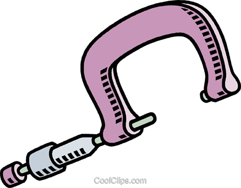 Clamp Royalty Free Vector Clip Art Illustration - Herramientas De Sujecion (480x374)