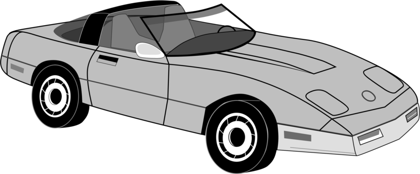 Sports Car Chevrolet Corvette Chevrolet Camaro - Cartoon Corvette (821x340)