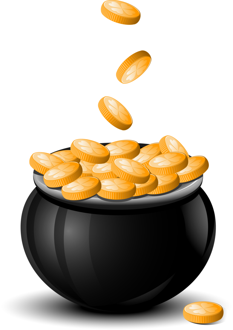 Saint Patrick S Cooking Pot Transprent Png - Pot Of Gold Vector Transparent (780x1103)