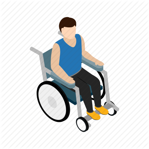 Png Download Disabled People Isometric By Yulia Ryabokon - Isometric Wheelchair (512x512)