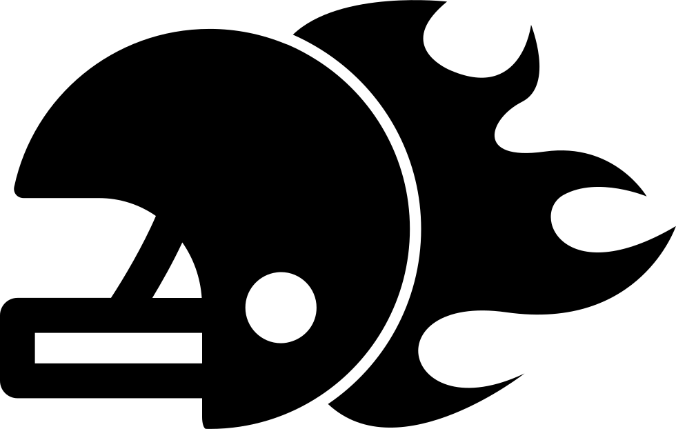 Rugby Helmet Side View With Movement Like Flames Behind - Rugby Football (980x622)