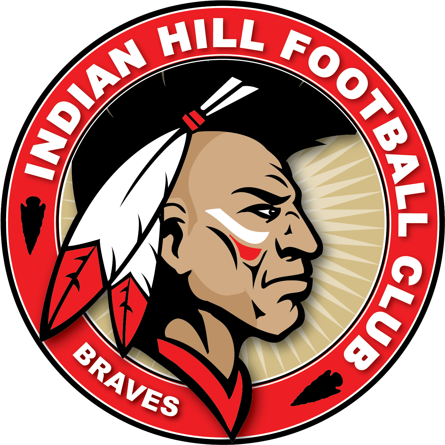 Indian Hill Football Club Logo Braves Sports - Indian Sports Club Logos (1639x1620)