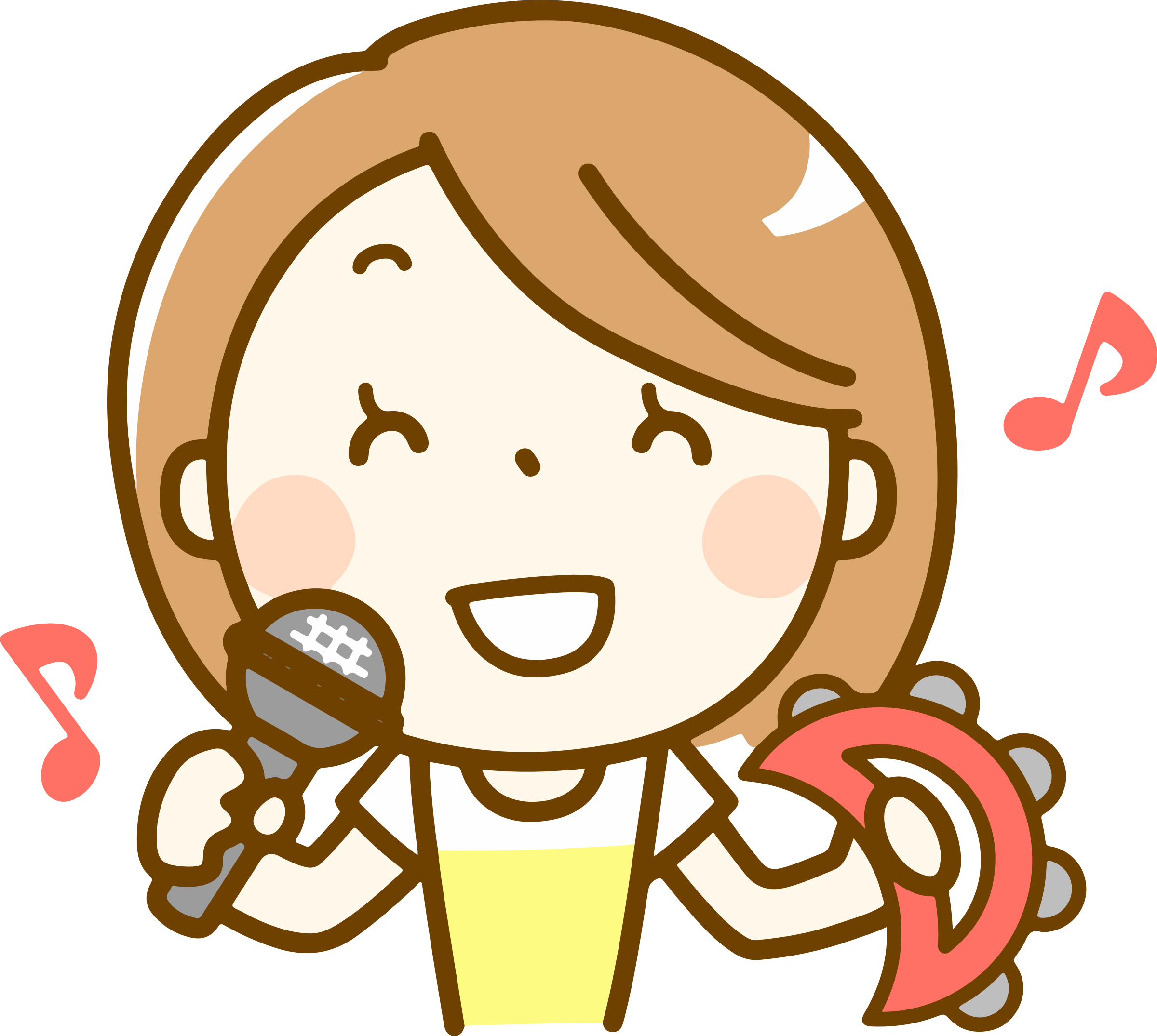 Woman Singing Big Image - Singing Clip Art Head (2400x2150)