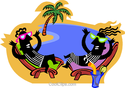 Couple Enjoying The Weather Royalty Free Vector Clip - Illustration (480x338)