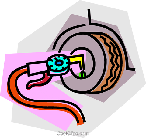 Air Hose And Air Gauge Royalty Free Vector Clip Art - Tire (480x456)