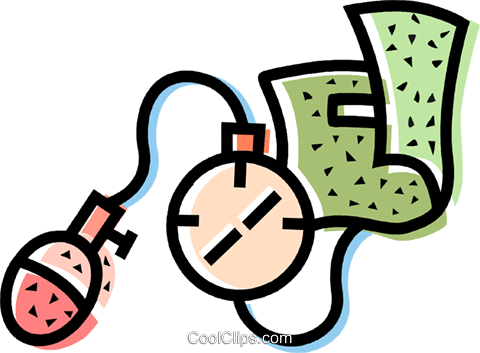 Blood Pressure Gauge Royalty Free Vector Clip Art Illustration - Blood Pressure Gauge Royalty Free Vector Clip Art Illustration (480x353)