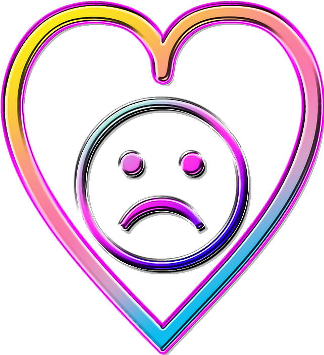 Vaporwave Clipart Heart - Vaporwave Png Overlay (642x704)