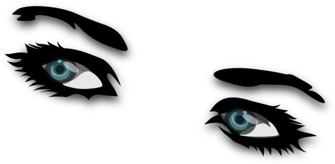 Human Eye Eyebrow Clip Art Women Eyelash - Great Gatsby Eyes Transparent (694x340)