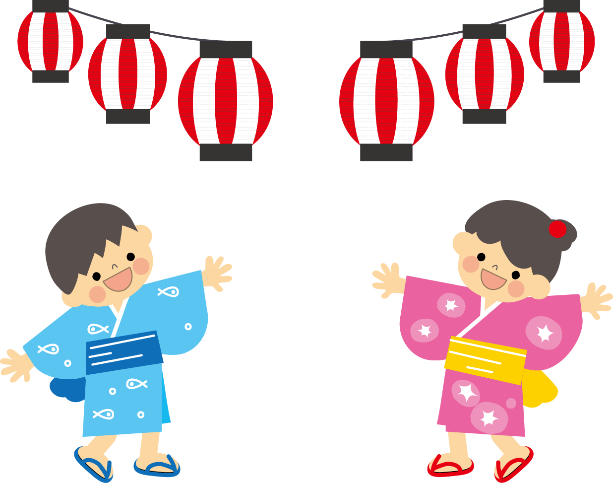 Festival - 夏 祭り イラスト フリー (1236x973)