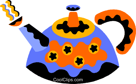 Teapot Royalty Free Vector Clip Art Illustration - Consumption (480x297)