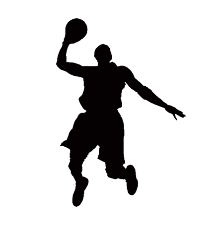Basketball Player Silhouette Png (468x500)