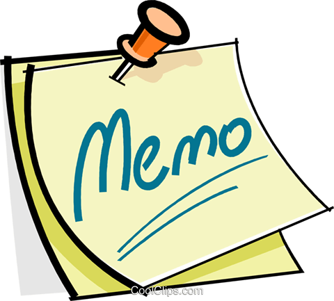 Pushpin Holding A Memo Royalty Free Vector Clip Art - Memorandum Clipart (480x433)
