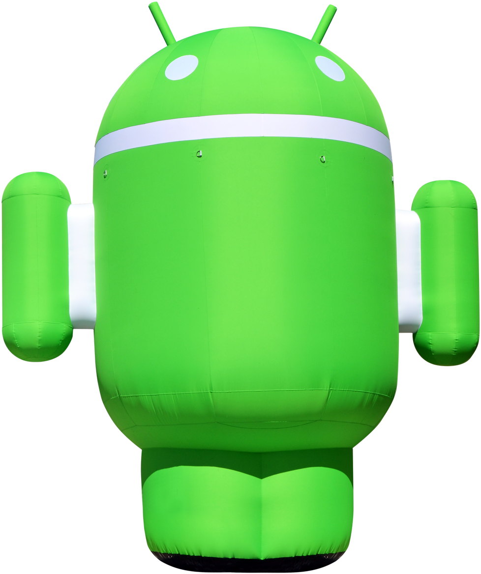 Giant Green Inflatable Android By Lookourway - Advertising (1075x1280)