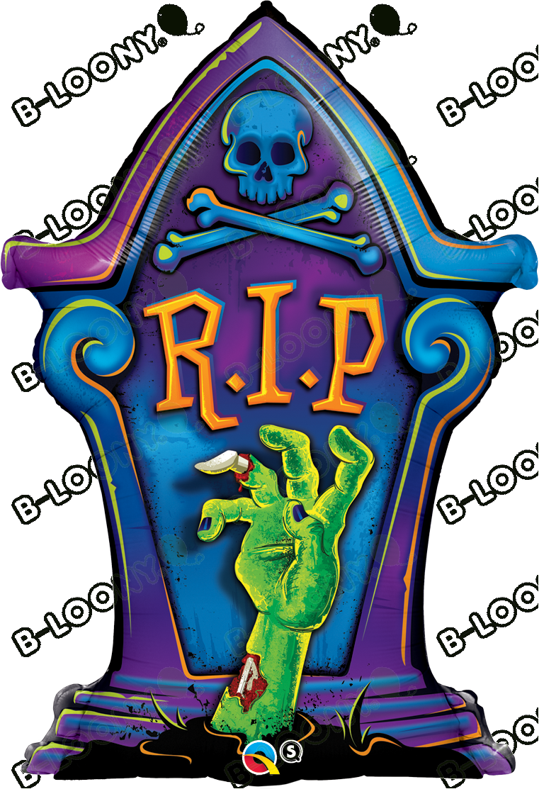 36 Inch Foil Balloon R - 36" Rip Tombstone -non-pkg Foil Balloon (761x1113)