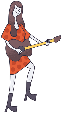 Clipart Library Stock Acoustic Guitar Player Cartoon - Drawing (512x512)