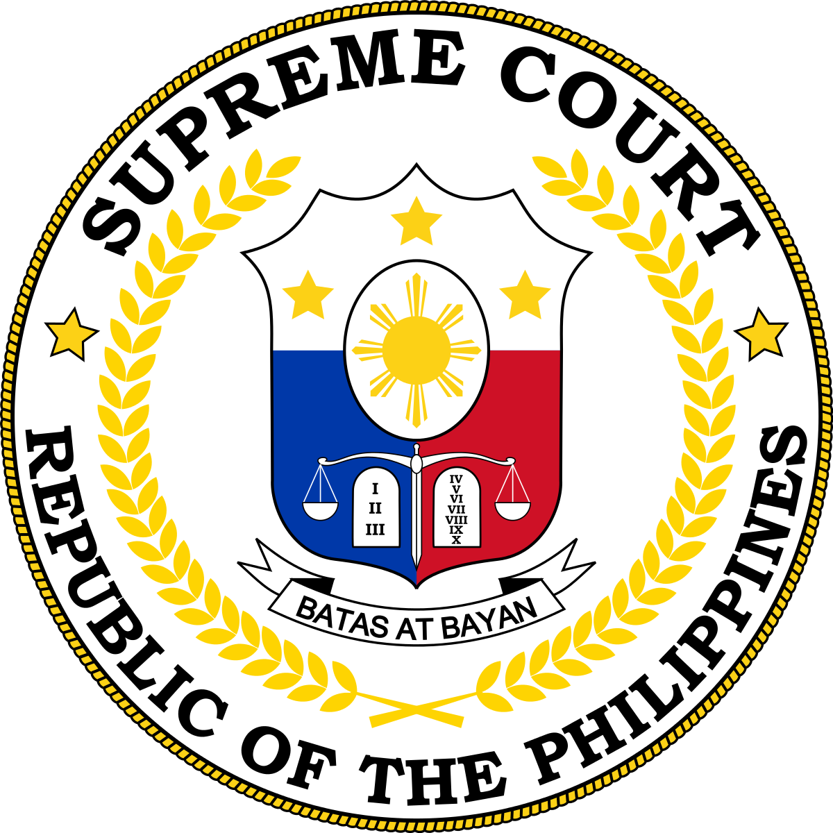 Supreme Court Of The Philippines Wikipedia Courthouse - Seal Of The Supreme Court Of The Philippines (1200x1200)