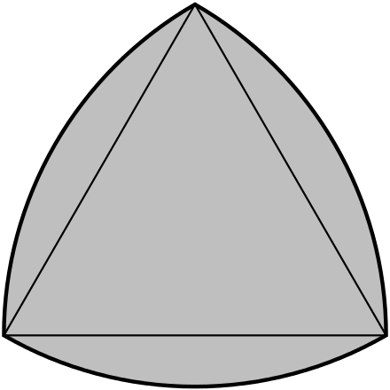 The Boundary Of A Reuleaux Triangle Is A Constant Width - Reuleaux Triangle Png (440x440)