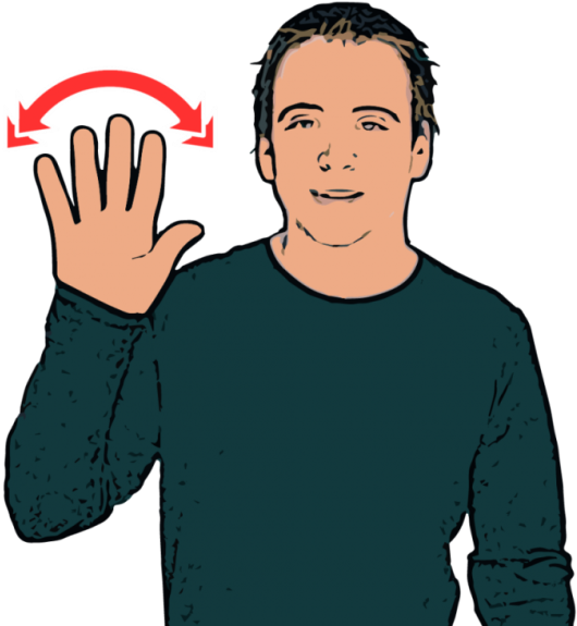 Picture Royalty Free Stock You Goodbye When I At Least - British Sign Language Hello (550x574)