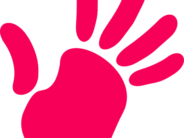 Pink Clipart Hands - High Five Pink (640x480)