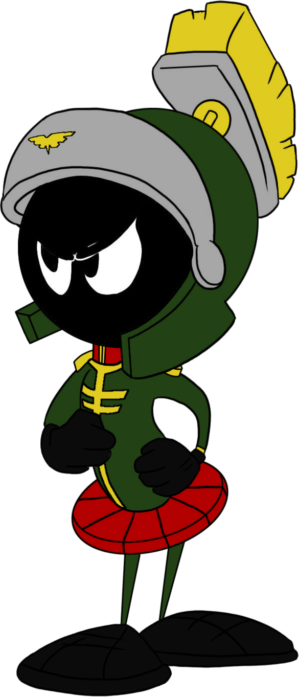 Cartoon Characters, Cartoon Caracters - Marvin The Martian (585x1363)