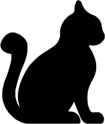 Elephant Dog Dog01 Cat - Adesivo De Gato Preto (348x410)