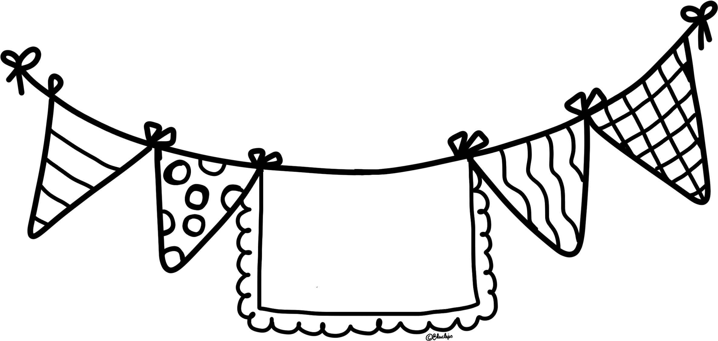 Banderín2 Blanco Y Negro Page Borders, Borders And - Speech Folder Cover (2400x1151)