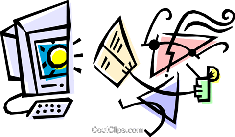 Cool Computer User Royalty Free Vector Clip Art Illustration - Cool Computer User Royalty Free Vector Clip Art Illustration (480x280)