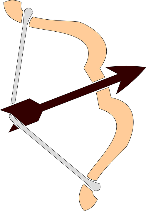 Bow And Arrow Png Archery Bow Arrow - Bow (497x720)