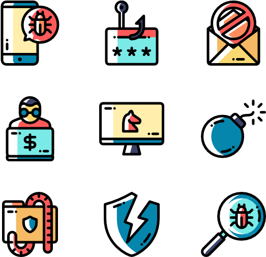 Cyber Crime - Flat Icon Employee (600x564)