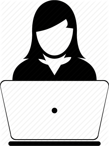 Computer User Png - Female User Icon (384x512)