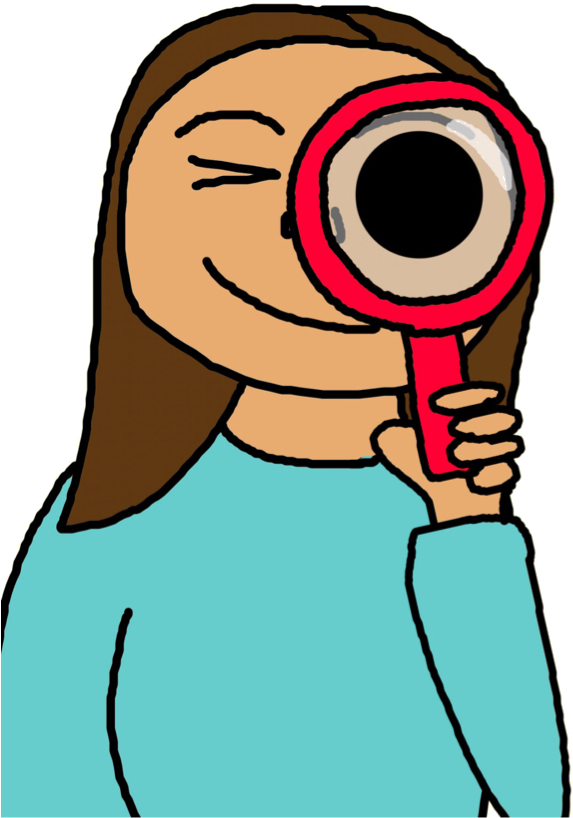 Play Reveal The Location Of Characters For The Prepositions - Magnifying Glass (640x896)