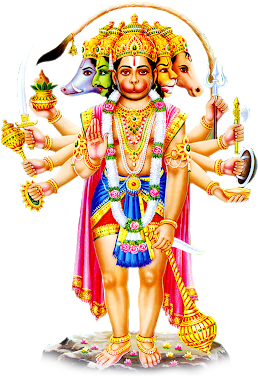 House Of Lords - Ratnatraya Panchmukhi Hanuman Ji Sticker (400x394)