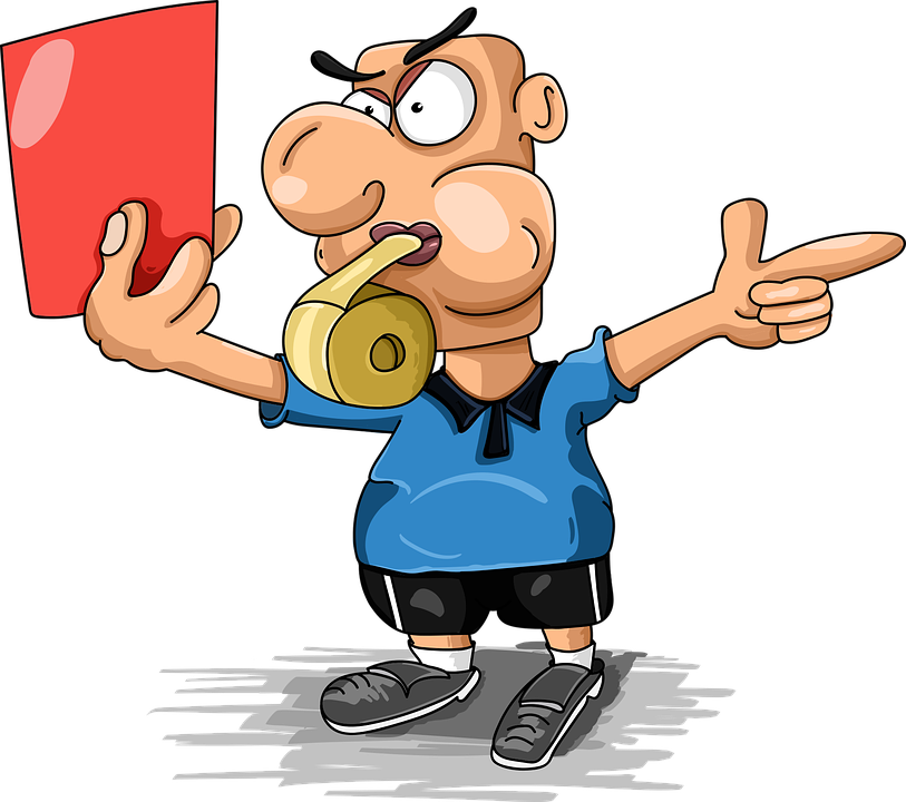 Gambar Wasit Kartu Merah Kartun (813x720)