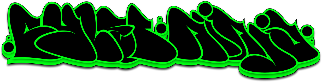 Cyberninja Graffiti Throwup By Geoh-one - Graffiti (1342x596)