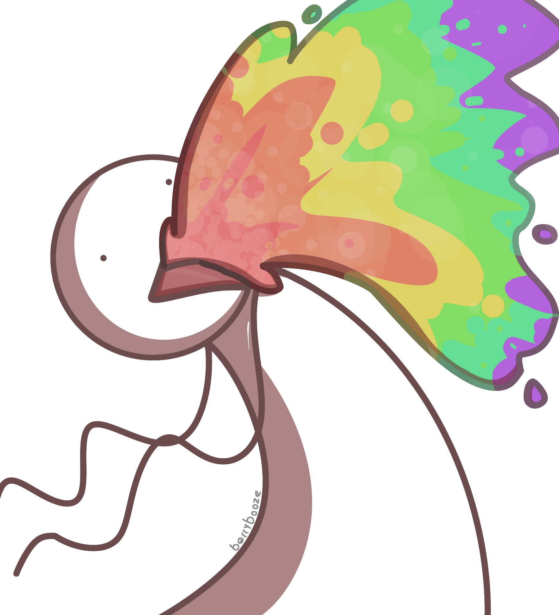 Drawing Of Someone Throwing Up Rainbows - Drawing Of Someone Throwing Up Rainbows (1820x2000)