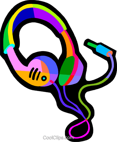 Headphones Royalty Free Vector Clip Art Illustration - Illustration (396x480)