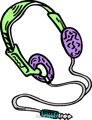 Headphones Royalty Free Vector Clip Art Illustration - Headphones Royalty Free Vector Clip Art Illustration (366x480)