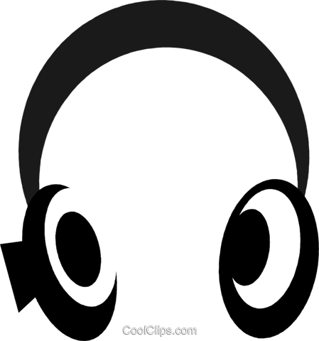 Headphones Royalty Free Vector Clip Art Illustration - Circle (449x480)