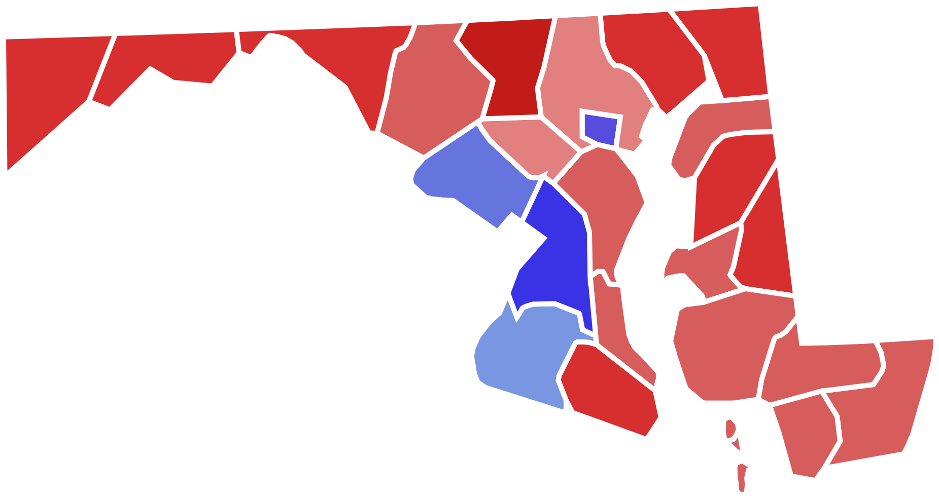 File Maryland Governor Results By County Svg - United States Senate Races Wikipedia (2000x1054)