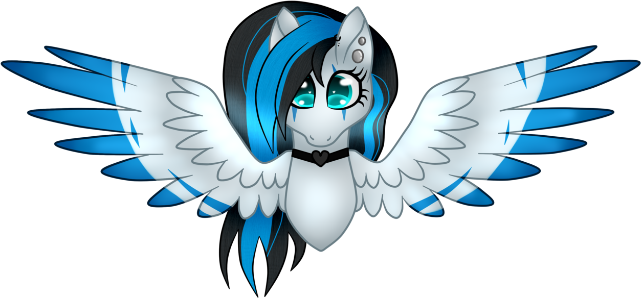 Bluemoonbluepony, Bust, Female, Mare, Oc, Oc - Cartoon (1280x645)