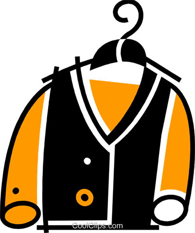 Coats And Jackets Royalty Free Vector Clip Art Illustration - Jacket (402x480)