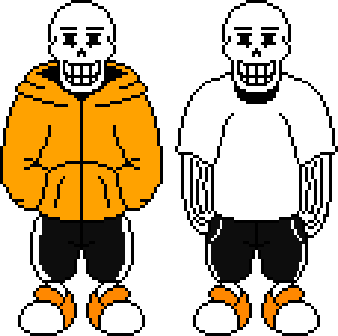 Underswap Papyrus Without Pixel - Pixel Art (1270x1150)