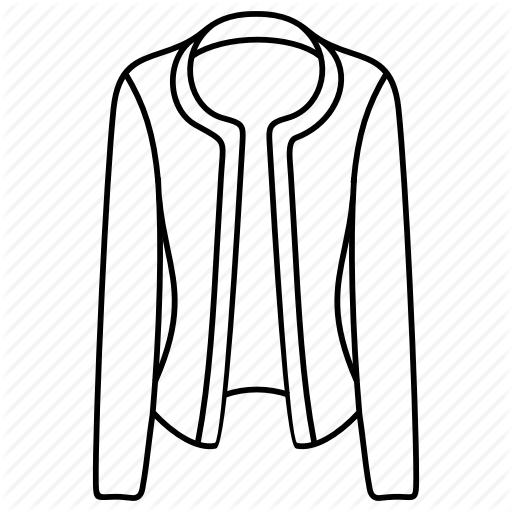 Drawing Jackets Clip Art Black And White Stock - Coat (512x512)