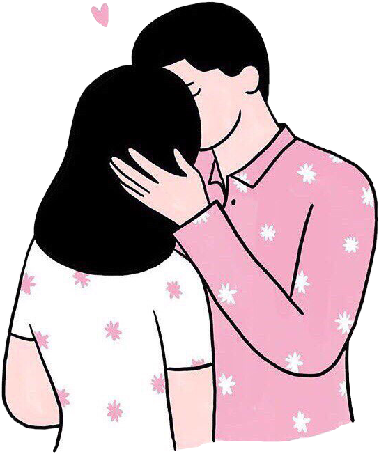 Art Love Heart Girlfriend Boyfriend Pink White Beautifu - Love (544x652)