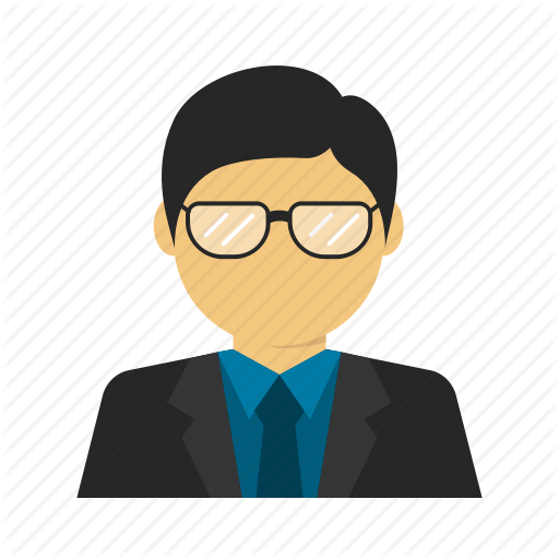 Jpg Black And White Stock Businessman And Woman By - Businessman With Glasses Icon (512x512)