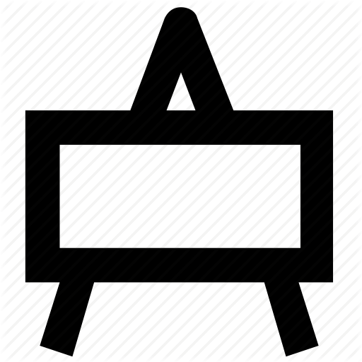 Clip Freeuse Stock Blackboard Canvas Icon Search - Sign (512x512)