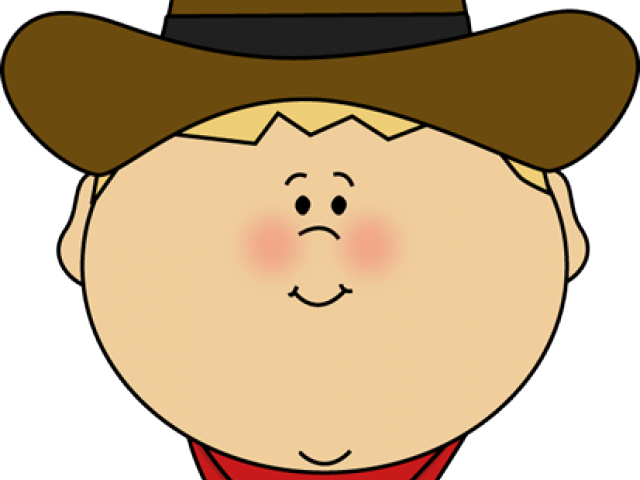 Cowboy Hat Clipart Crazy Hat - Cowboy Face Clip Art (640x480)
