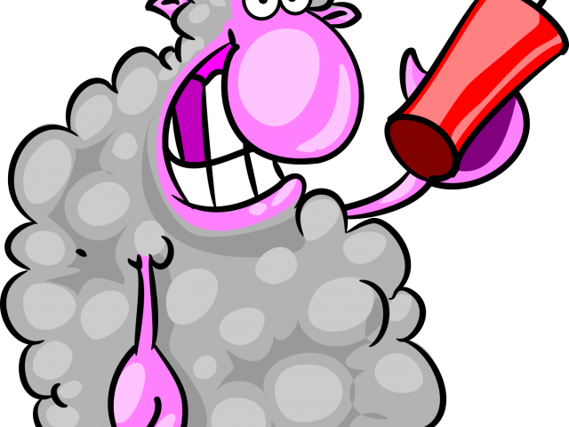 Crazy Clipart Sheep - Cartoon (640x480)